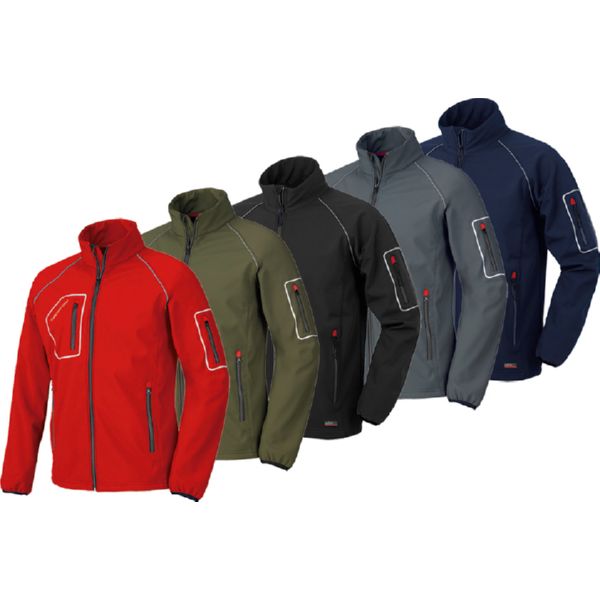 CAZADORA SOFTSHELL BICOLOR NEGRO / NARANJA FLUOR T.M