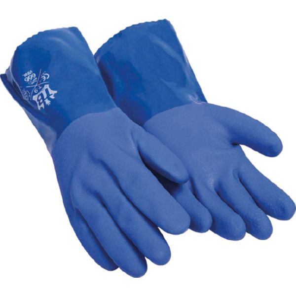 GUANTE 666VINIL QUIMICO PVC T-09 AZUL