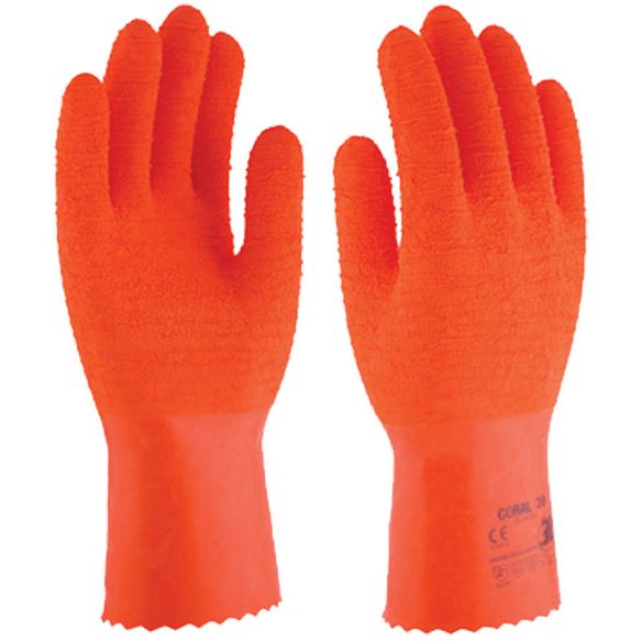 GUANTE LATEX NAT.ALGOD.CORAL30 SL430 T09