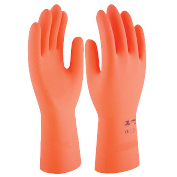GUANTE LATEX NAT.FLOCADO PROTEX HD35 T08