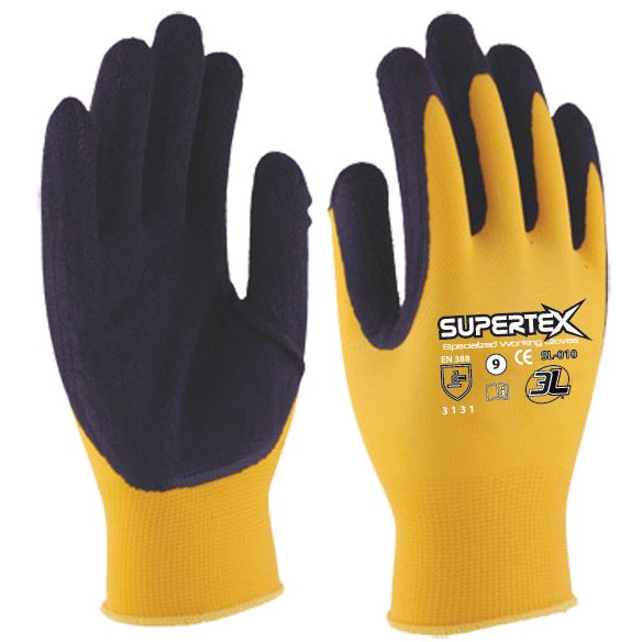 GUANTE LATEX NYLON SUPERTEX SL010 T08