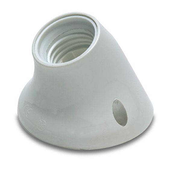 PORTALAMPARA 178 ZOCALO CURVO E27 BCO.4A